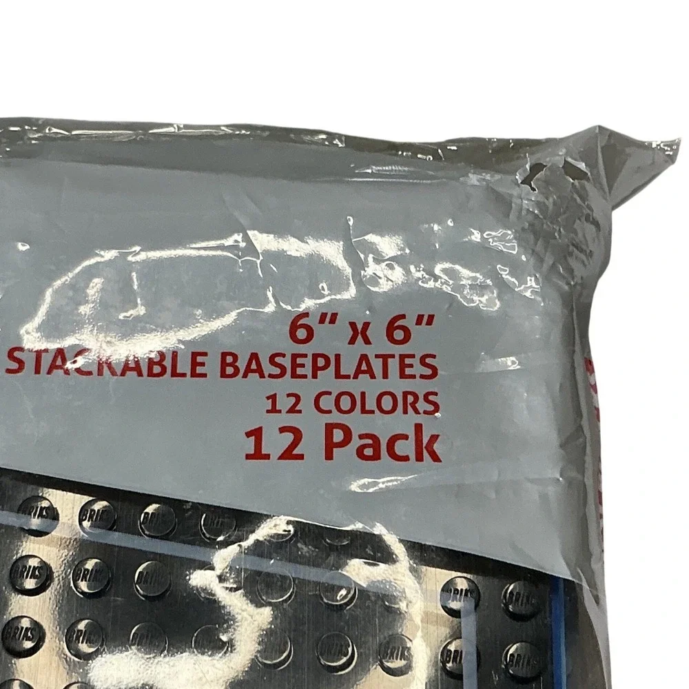 Best Blocks 12 Pack Stackable Baseplates 6x6‎ 12 Colors Major Brand Compatible